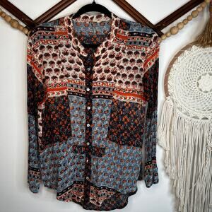 Free People Caravan Patchwork Button. Down
